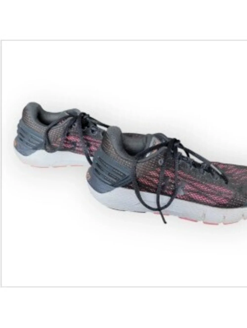 Under Armour Charged Rogue Womens 8 Running Shoes Gray Pink Athletic Sneakers